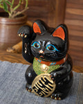 Maneki Neko, Ichiyama, Right Paw, Kuro (Black) No.6