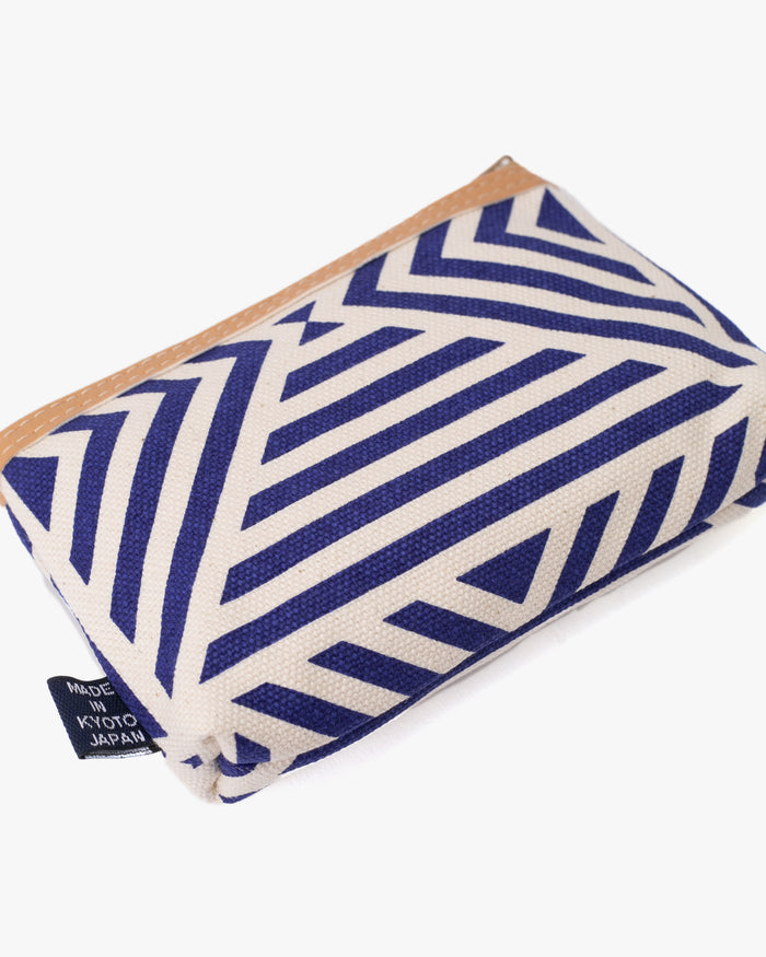 Maple & Moon Bag, Coin Pouch, Blue Geometric