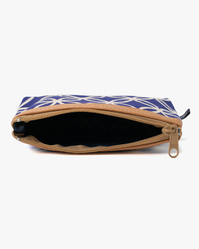 Maple & Moon Bag, Coin Pouch, Blue Shippou