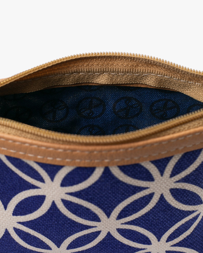 Maple & Moon Bag, Coin Pouch, Blue Shippou