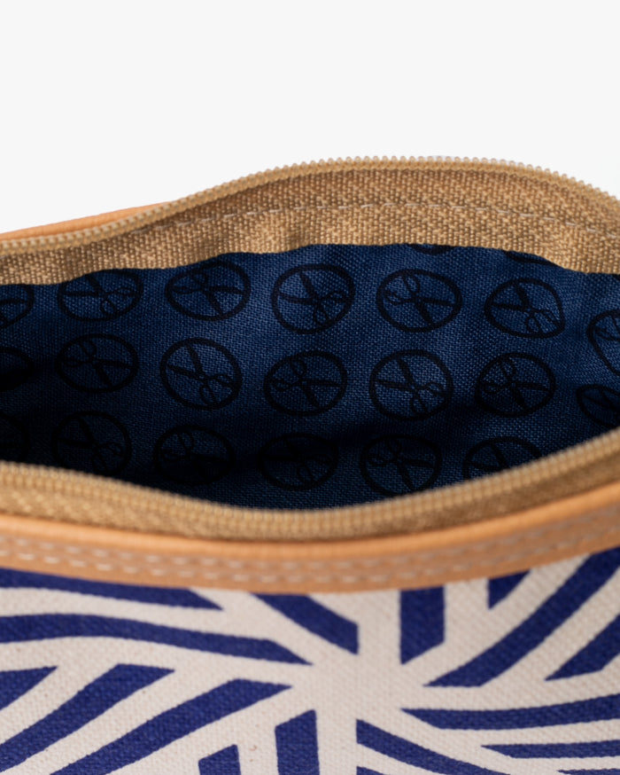 Maple & Moon Bag, Pencil Pouch, Blue Geometric