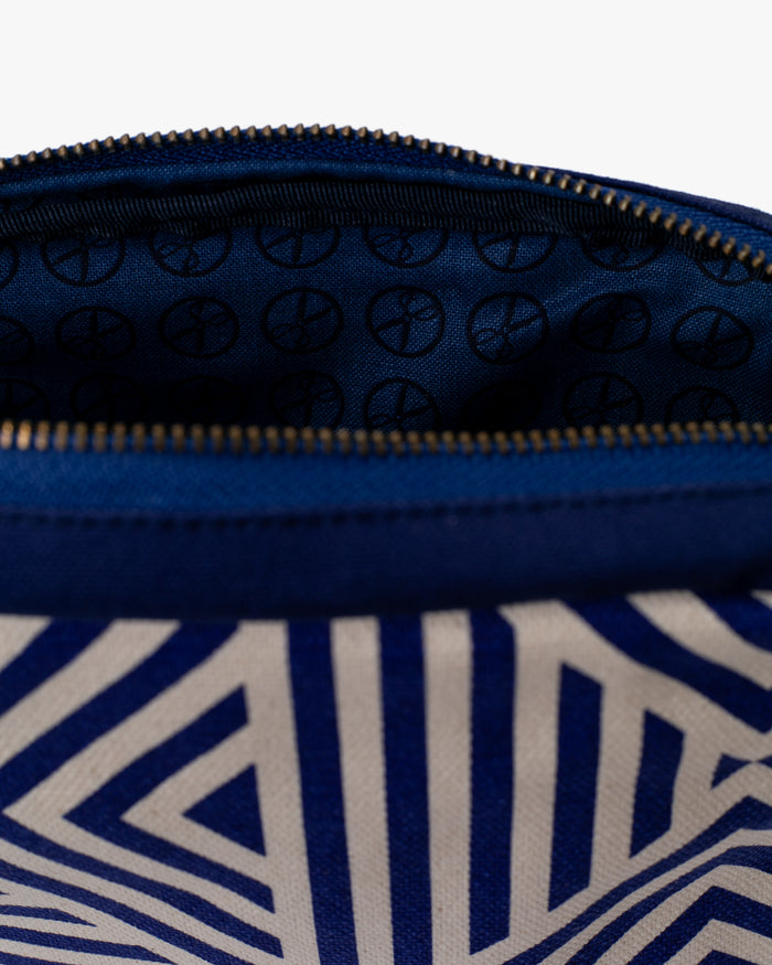 Maple & Moon Bag, Pouch, Blue Geometric