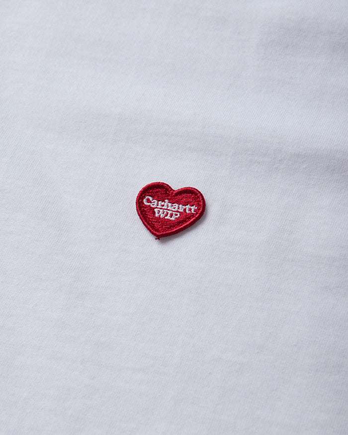 Carhartt WIP S/S Small Heart T-Shirt White/Red T-Shirts Shortsleeve I037116 1WZXX