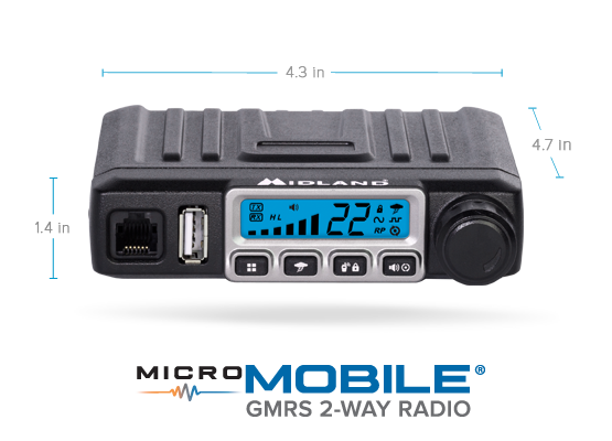 Midland- MXT115 MicroMobile® GMRS 15 Watt Two-Way Radio