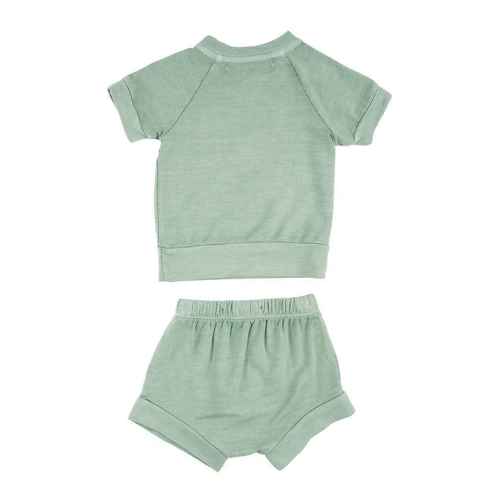 Miki Miette - Tee & Short Set - Mint Green-Sets-0-3M (3M)-Posh Baby