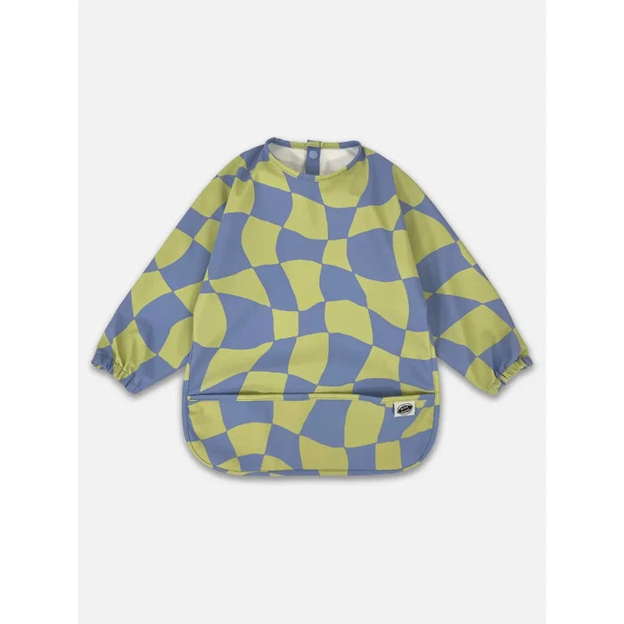 Milk Teeth – Smocked Bib in Green Checker