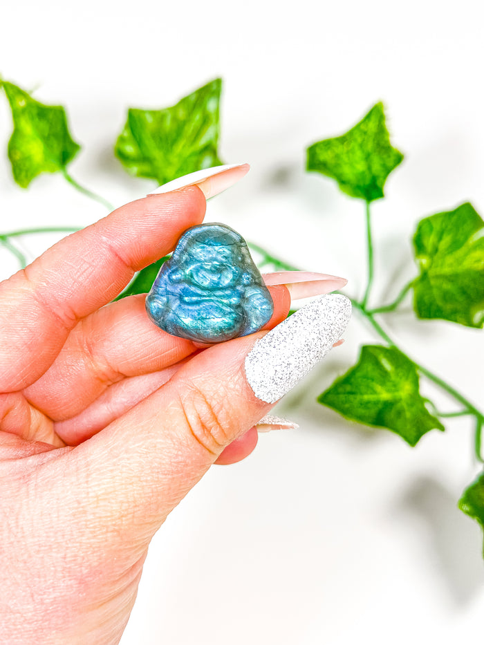 Mini Labradorite Buddha