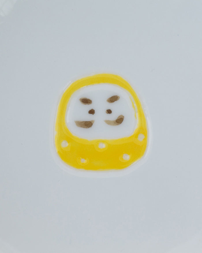 Mini Plate, Bisque, Nippon Ezara, Daruma
