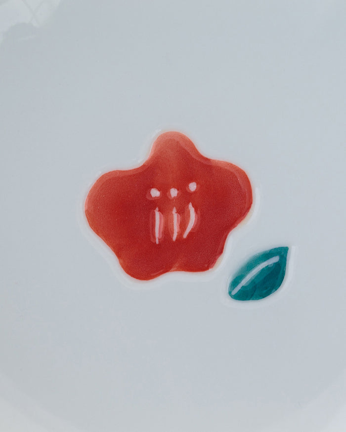 Mini Plate with Rest, Bisque, Nippon Ezara, Camelia