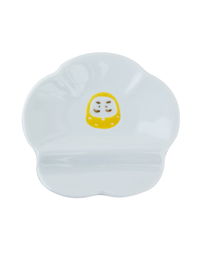 Mini Plate with Rest, Bisque, Nippon Ezara, Daruma