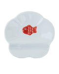 Mini Plate with Rest, Bisque, Nippon Ezara, Fish