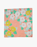 Modern Furoshiki, Hime Musubi, Adeline Klam, Camellia, Salmon Pink 27.5" x 27.5"
