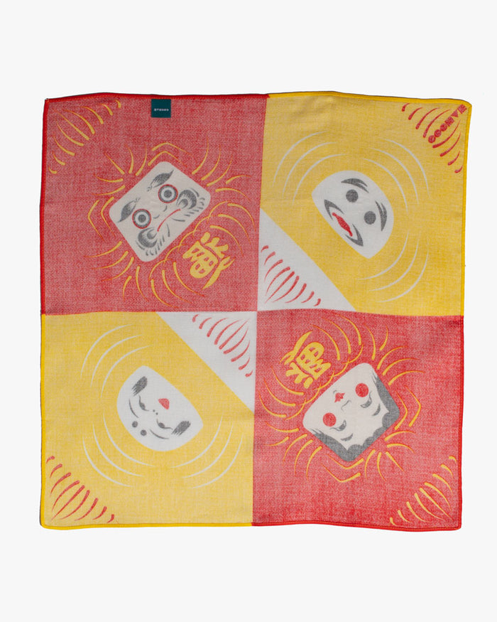 Modern Furoshiki, Musubi, Cochae, Daruma Red, 19 x 19
