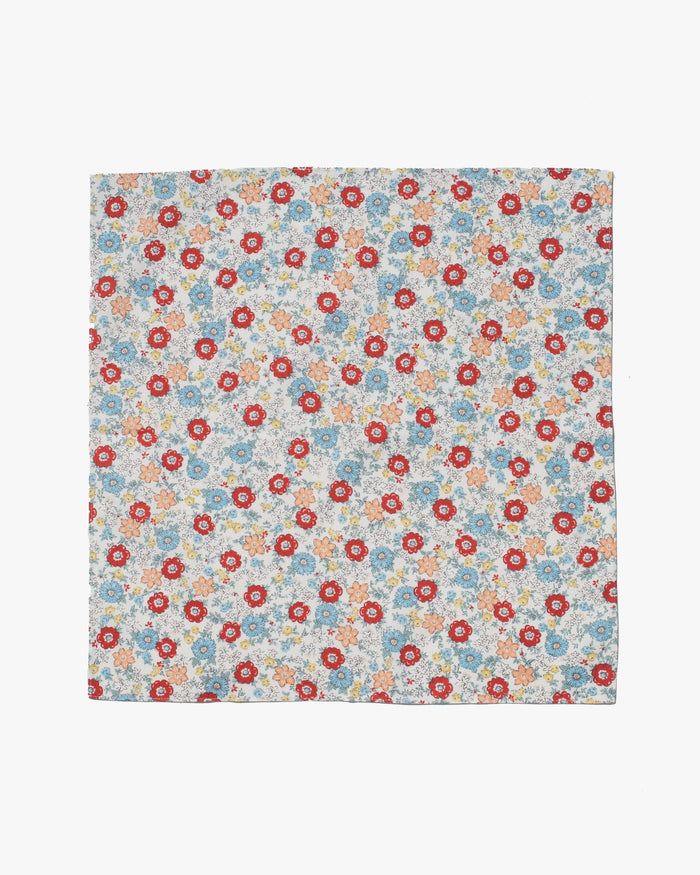 Modern Furoshiki, Musubi, Cohare, Mini Bouquet, Red 18" x 18"