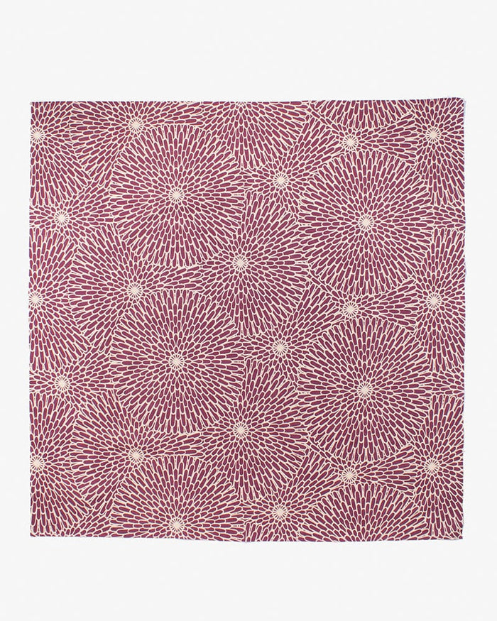 Modern Furoshiki, Musubi, Reversible, Isa Monyo, Kiku, Purple and Sky Blue, 41" x 41"