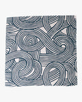 Modern Furoshiki, Musubi, Reversible, Isa Monyo, Knot, Blue and Orange, 19 x 19