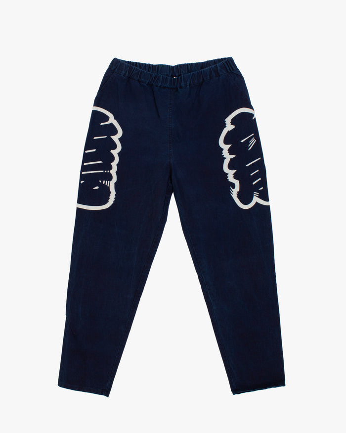 Modern Monpe Pants, Aizawa, Indigo with Ryu