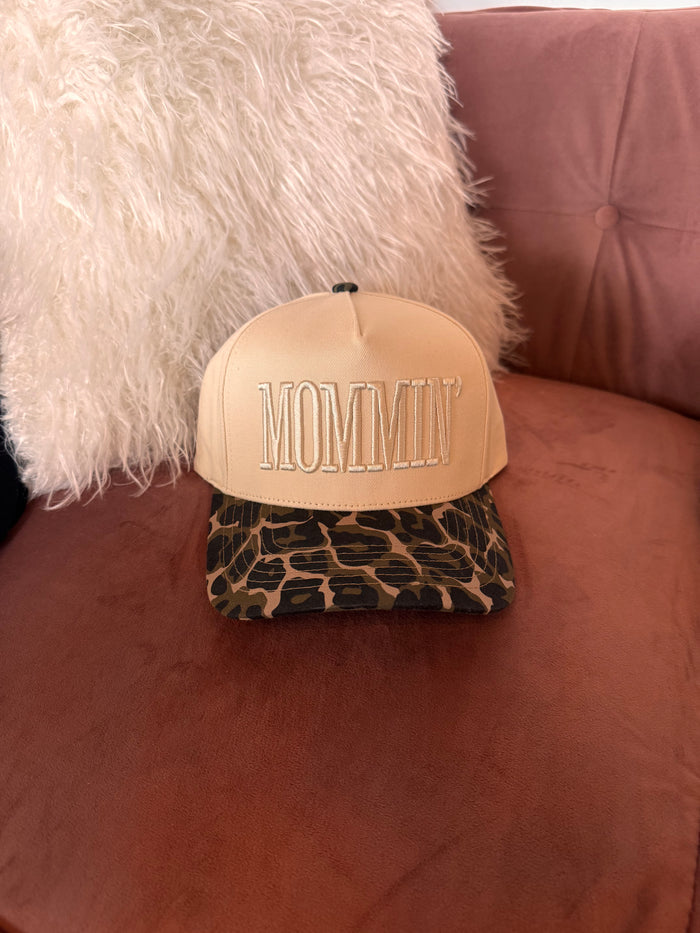 Mommin’ Hat - Cheetah/Cream