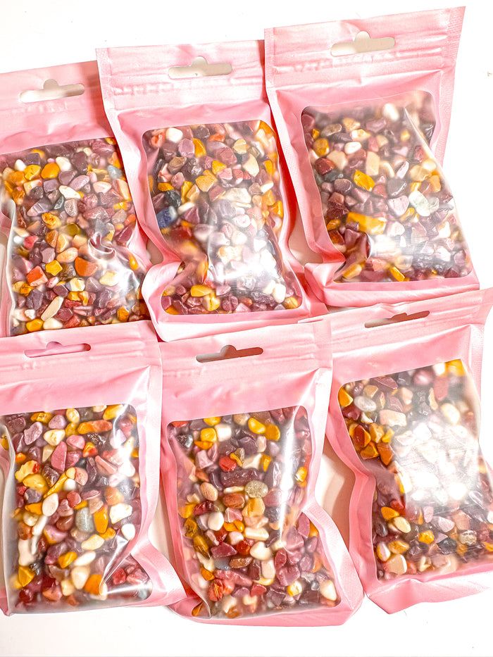 Mookaite Crystal Chip Bag
