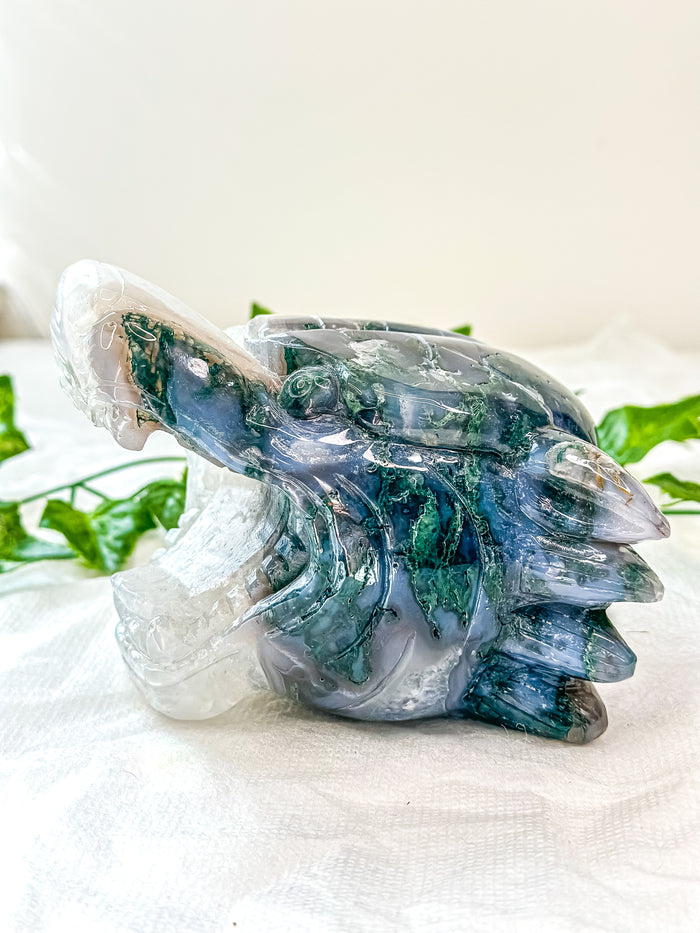 Moss Agate Statement Tiger Head #1