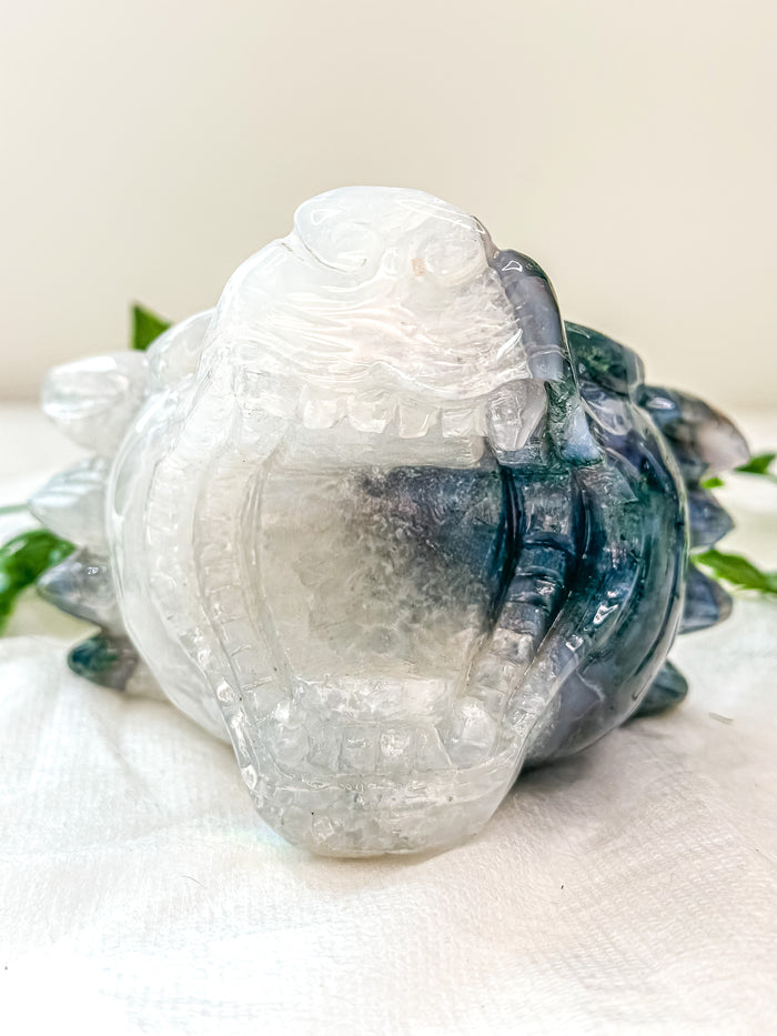 Moss Agate Statement Tiger Head #1