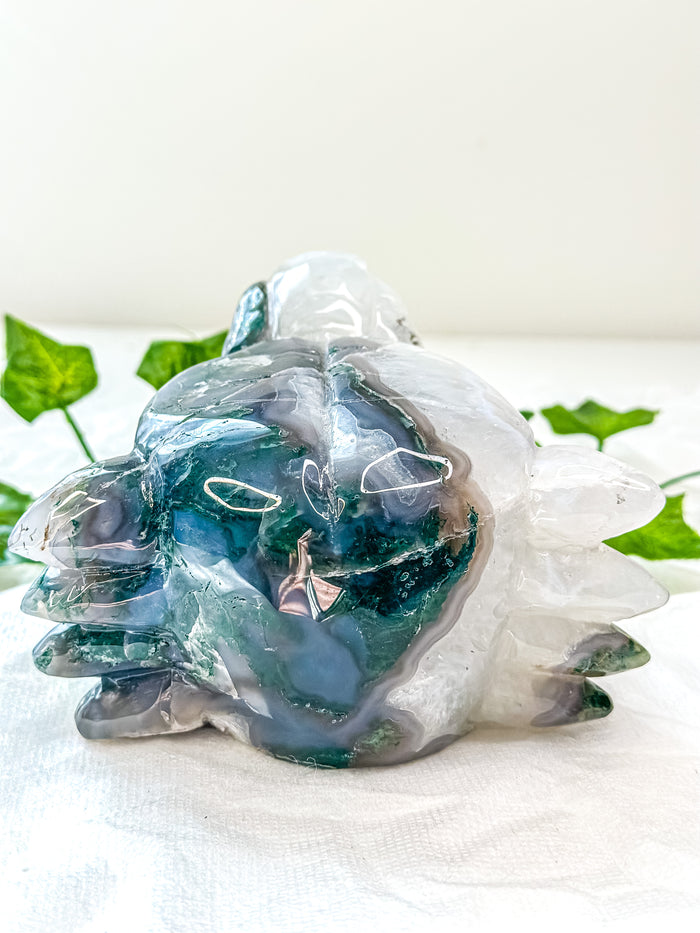 Moss Agate Statement Tiger Head #1