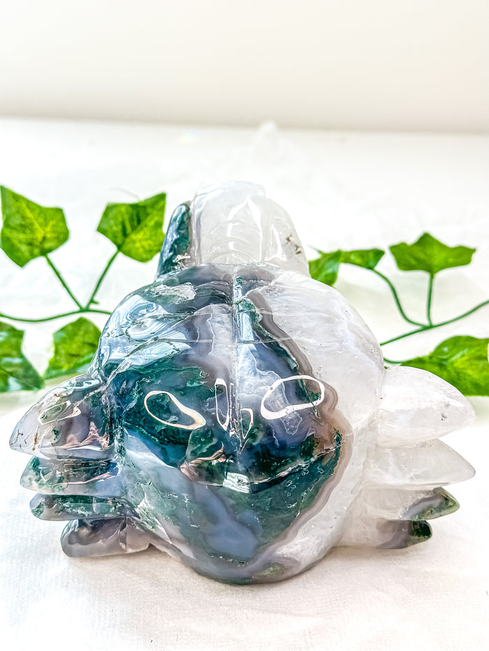 Moss Agate Statement Tiger Head #1