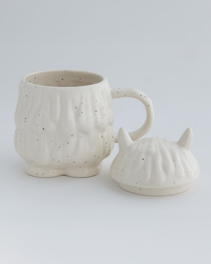 Mug with Lid, Bisque, I’m Monster