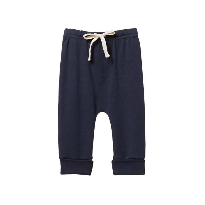 Nature Baby – Cotton Drawstring Pants in Navy