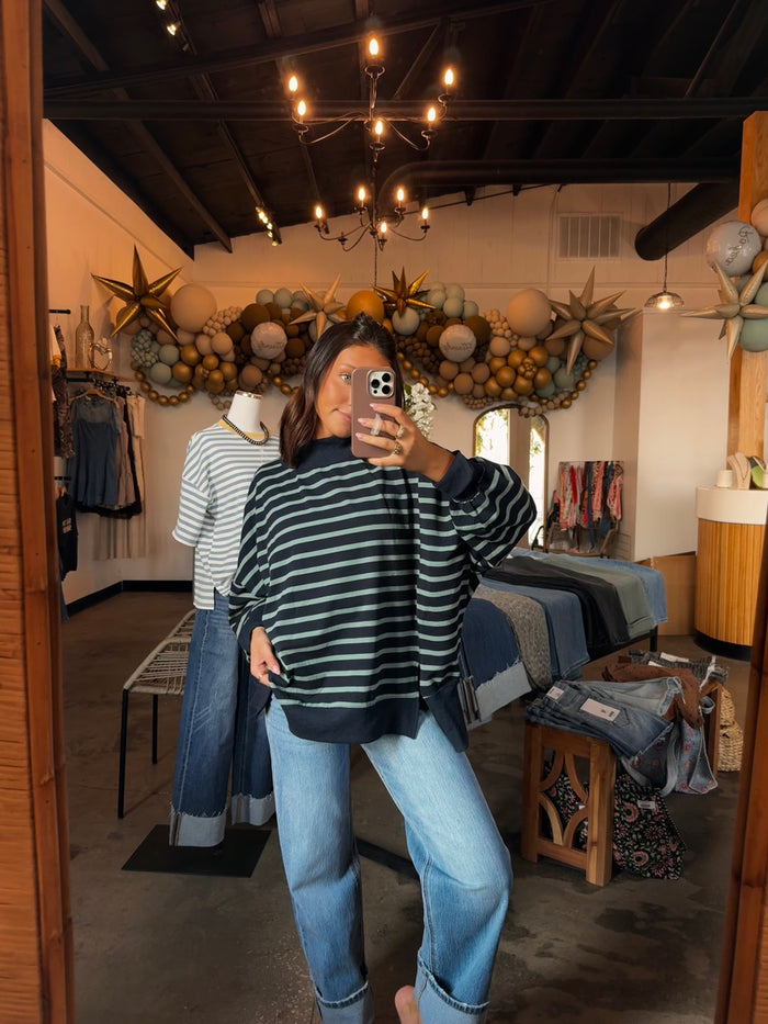 Navy & Sage Sweatshirt