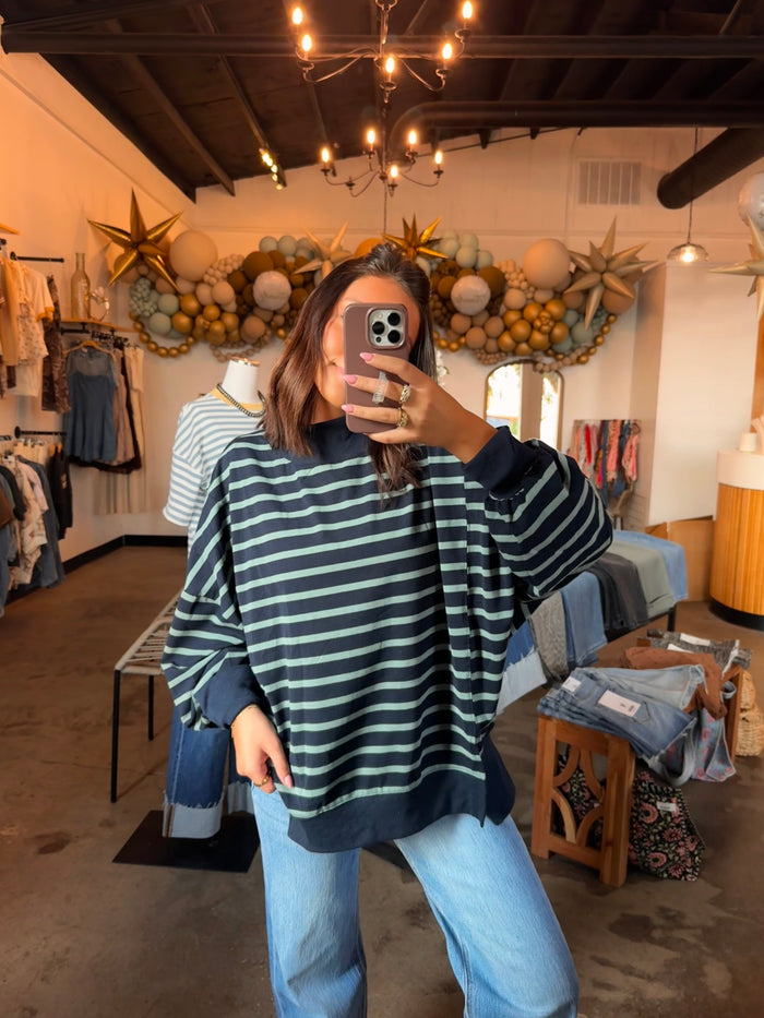 Navy & Sage Sweatshirt