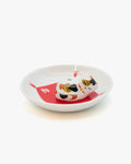 Nippon Kodo Arita Plate with Sleepy Cat Incense Holder, Calico