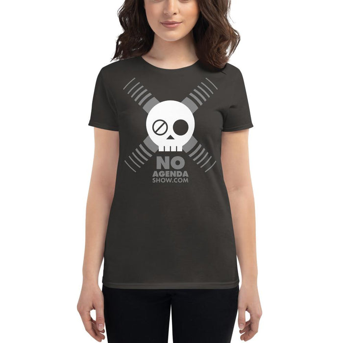 NO AGENDA SKULL - womens tee