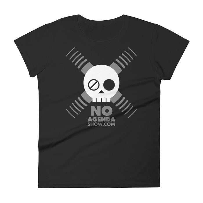 NO AGENDA SKULL - womens tee