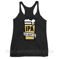 Not Just Beer Tri-Blend Racerback - Vintage Black / XS - T-Shirts & Tops peachiespeechie.com