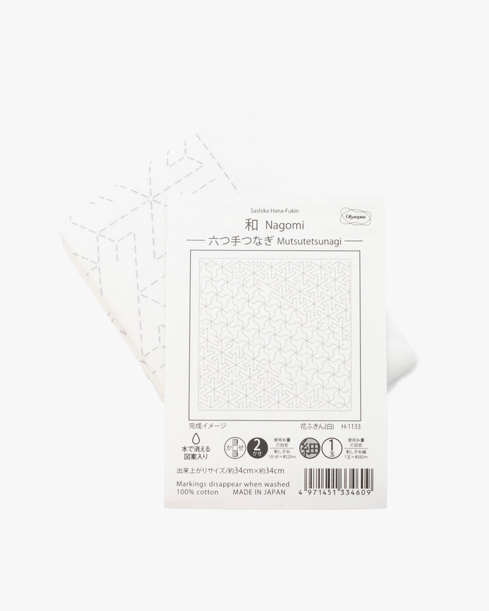 Olympus, Hana-Fukin Sashiko Sampler, Mutsutetsunagi, White