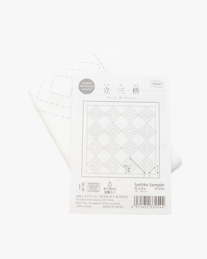 Olympus, Hana-Fukin Sashiko Sampler, Tatemimasu, White