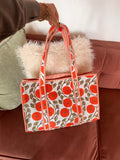 Orange Flower Tote
