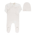 Organic Cotton Amore Pointelle Collection - Footie + Beanie