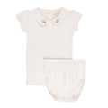 Organic Cotton Embroidered Collar Collection - Two Piece Set