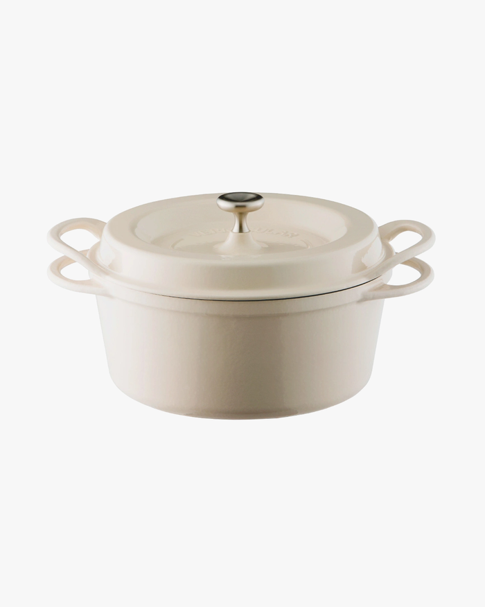Oven Pot, Vermicular, Round Knob Lid, Natural Beige, 22cm