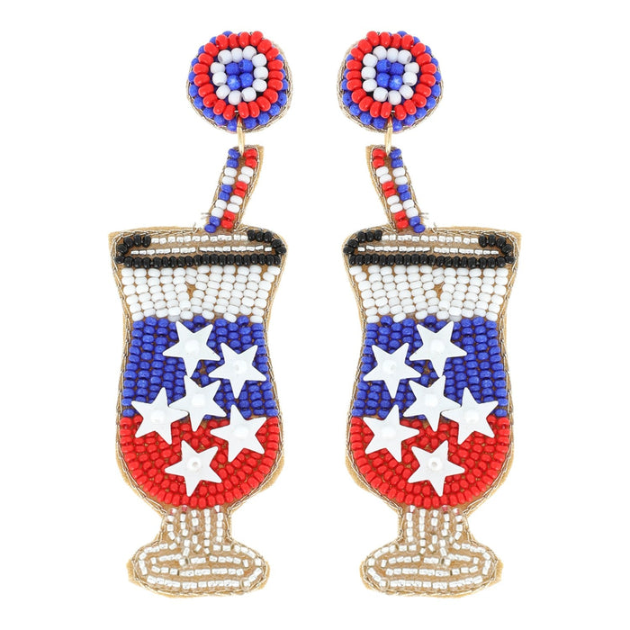 Patriotic Cocktail Earrings