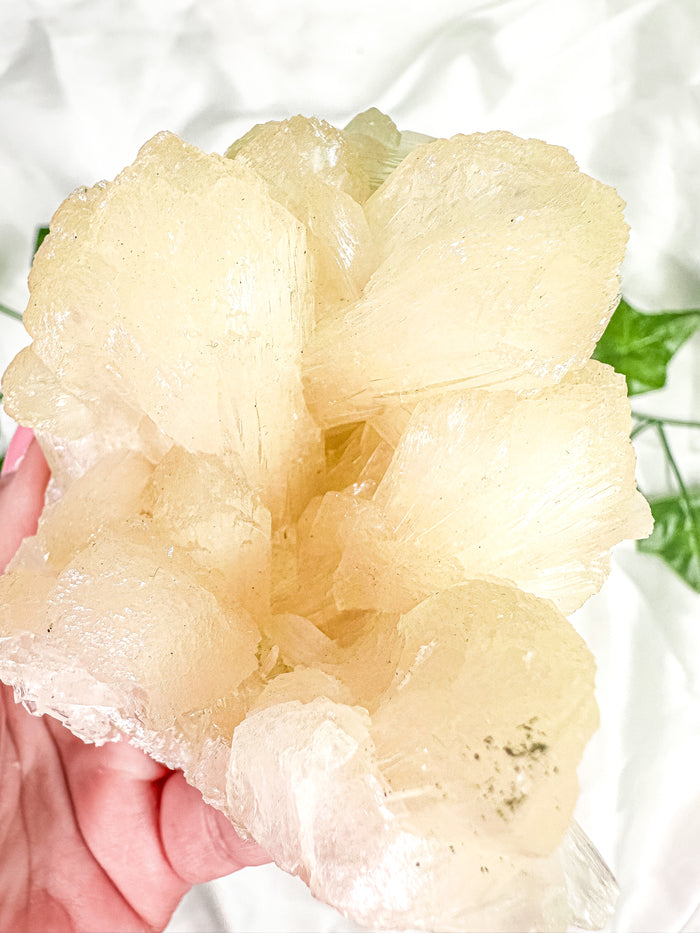 Peach Stilbite with Green Apophyllite and Okenite Mineral Specimen #3 (AA)