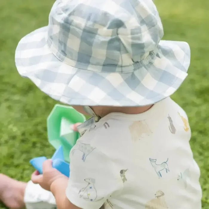 Pehr - Organic Bucket Hat - Multi Color Check-Hats-0-6M-Posh Baby