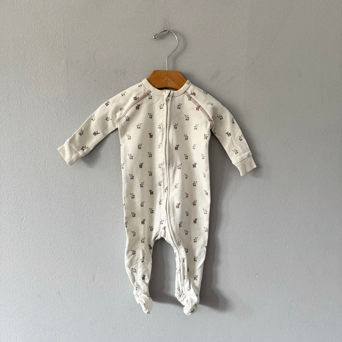 Pehr / White x bambi romper / 0-3M