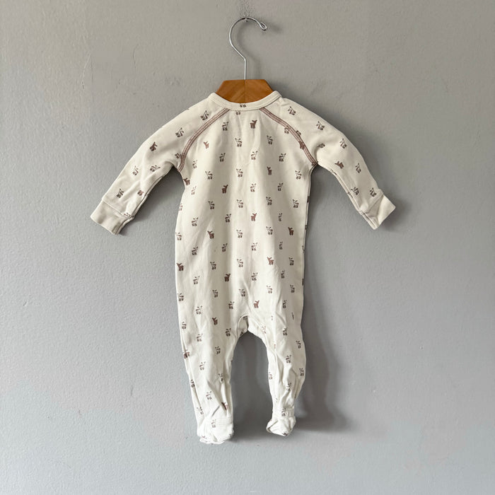 Pehr / White x bambi romper / 0-3M