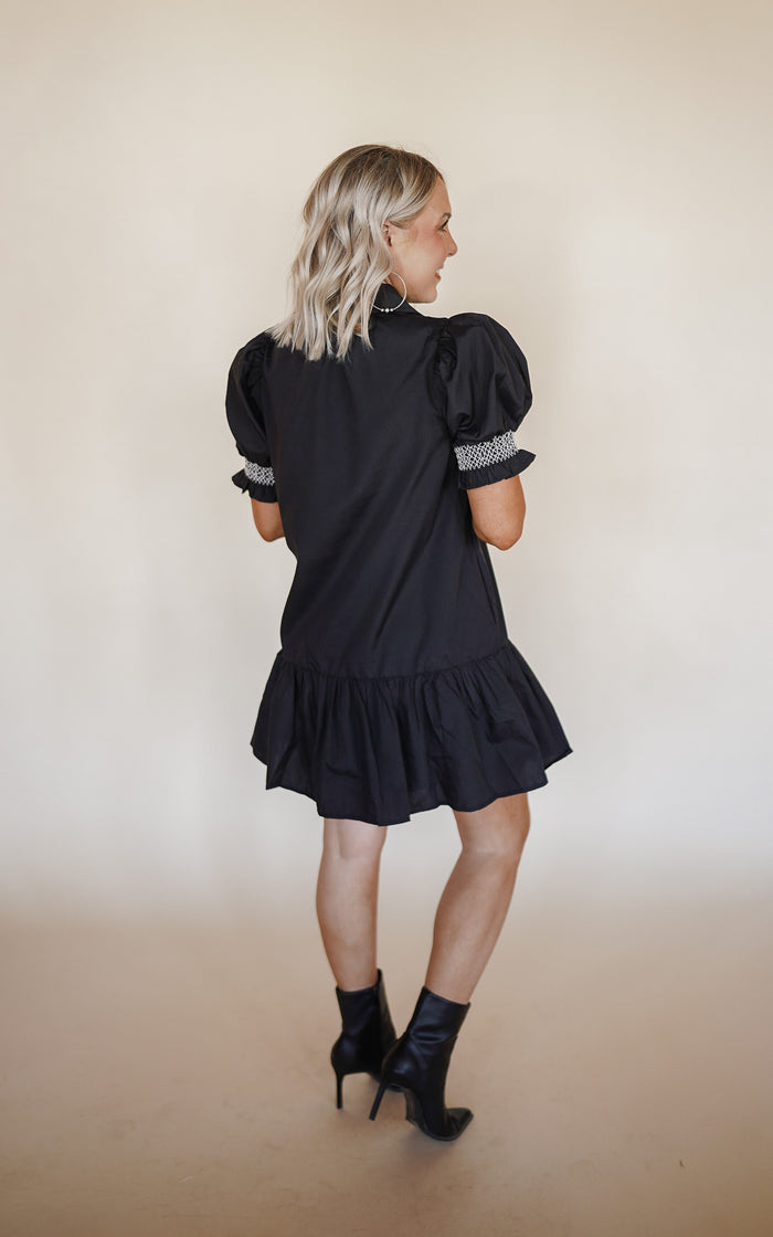 Peplum Black Dress