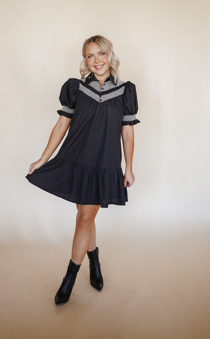 Peplum Black Dress