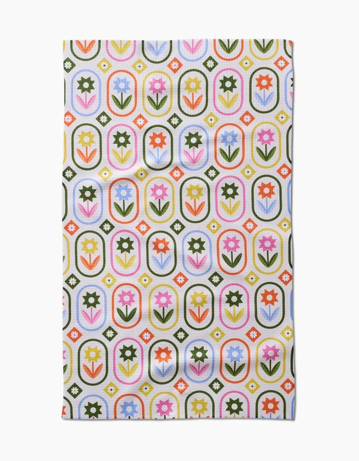 Petal Patchwork Kitchen Tea Towel