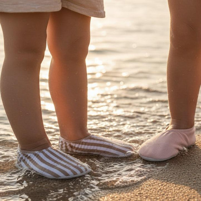 Petit Lem - UPF50 Water Shoes-Hats-Small (2-4T) / Sandy Stripes-Sandy Stripes-Posh Baby